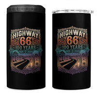 Highway 66 100 Years of the Mother Road 4 in 1 Can Cooler Tumbler Centennial 1926-2026 Desert Oasis Retro Rainbow Graphic
