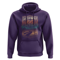 Highway 66 100 Years of the Mother Road Hoodie Centennial 1926-2026 Desert Oasis Retro Rainbow Graphic