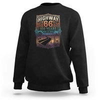Highway 66 100 Years of the Mother Road Sweatshirt Centennial 1926-2026 Desert Oasis Retro Rainbow Graphic