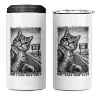 Funny Road Trip Cat Selfie with Highway 66 4 in 1 Can Cooler Tumbler Centennial 1926-2026 Historic Highway Humor