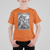 Funny Road Trip Cat Selfie with Highway 66 T Shirt For Kid Centennial 1926-2026 Historic Highway Humor