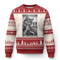 Funny Road Trip Cat Selfie with Highway 66 Ugly Christmas Sweater Centennial 1926-2026 Historic Highway Humor