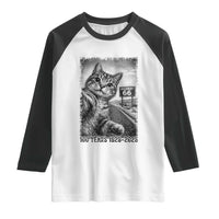Funny Road Trip Cat Selfie with Highway 66 Raglan Shirt Centennial 1926-2026 Historic Highway Humor