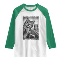 Funny Road Trip Cat Selfie with Highway 66 Raglan Shirt Centennial 1926-2026 Historic Highway Humor