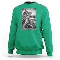 Funny Road Trip Cat Selfie with Highway 66 Sweatshirt Centennial 1926-2026 Historic Highway Humor