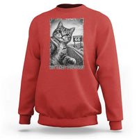 Funny Road Trip Cat Selfie with Highway 66 Sweatshirt Centennial 1926-2026 Historic Highway Humor