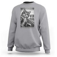 Funny Road Trip Cat Selfie with Highway 66 Sweatshirt Centennial 1926-2026 Historic Highway Humor