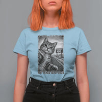 Funny Road Trip Cat Selfie with Highway 66 T Shirt For Women Centennial 1926-2026 Historic Highway Humor
