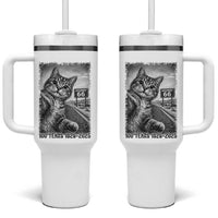 Funny Road Trip Cat Selfie with Highway 66 Tumbler With Handle Centennial 1926-2026 Historic Highway Humor