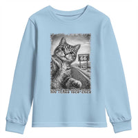 Funny Road Trip Cat Selfie with Highway 66 Youth Sweatshirt Centennial 1926-2026 Historic Highway Humor