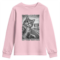 Funny Road Trip Cat Selfie with Highway 66 Youth Sweatshirt Centennial 1926-2026 Historic Highway Humor