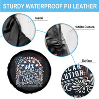 Proud Descendant American Revolution Spare Tire Cover 1775 to 1783 Patriotic Heritage - Wonder Print Shop