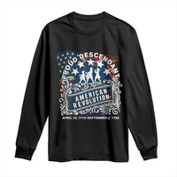 Proud Descendant American Revolution Long Sleeve Shirt 1775 to 1783 Patriotic Heritage - Wonder Print Shop