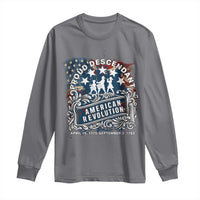 Proud Descendant American Revolution Long Sleeve Shirt 1775 to 1783 Patriotic Heritage - Wonder Print Shop