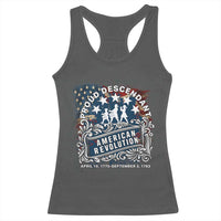 Proud Descendant American Revolution Racerback Tank Top 1775 to 1783 Patriotic Heritage - Wonder Print Shop
