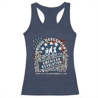 Proud Descendant American Revolution Racerback Tank Top 1775 to 1783 Patriotic Heritage - Wonder Print Shop