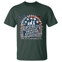 Proud Descendant American Revolution T Shirt 1775 to 1783 Patriotic Heritage - Wonder Print Shop