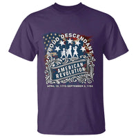 Proud Descendant American Revolution T Shirt 1775 to 1783 Patriotic Heritage - Wonder Print Shop