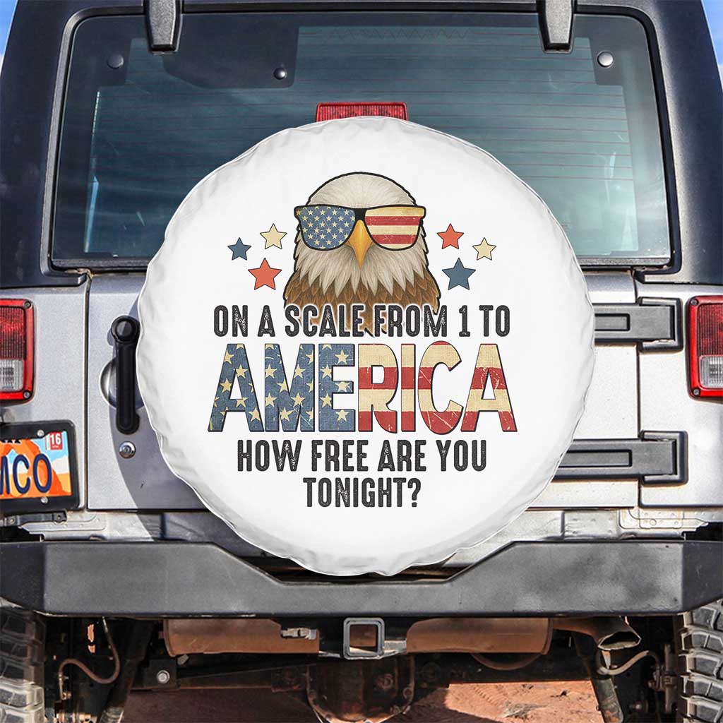 Patriotic Bald Eagle Spare Tire Cover How Free Are You Tonight 4th of July
