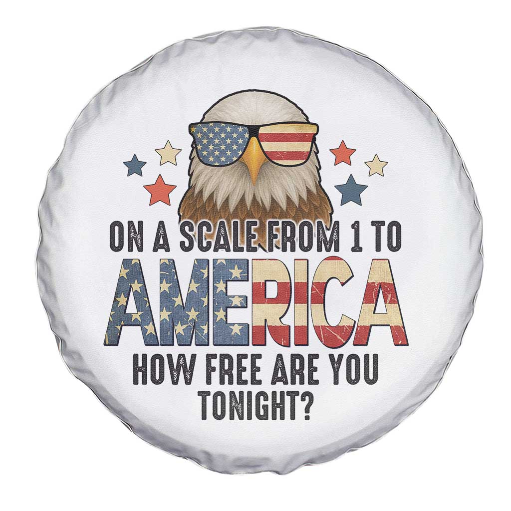 Patriotic Bald Eagle Spare Tire Cover How Free Are You Tonight 4th of July