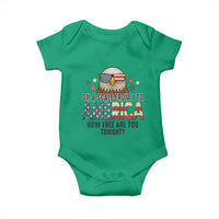 Patriotic Bald Eagle Baby Onesie How Free Are You Tonight 4th of July