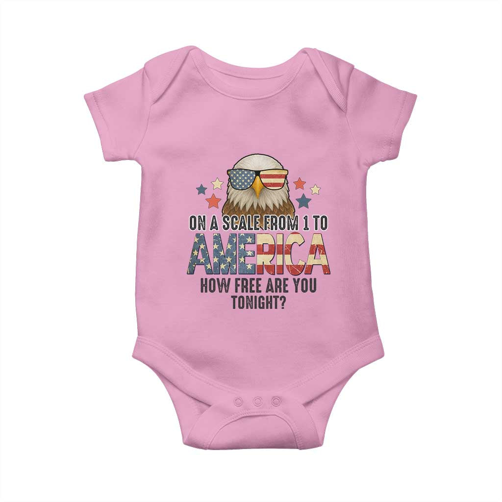 Patriotic Bald Eagle Baby Onesie How Free Are You Tonight 4th of July