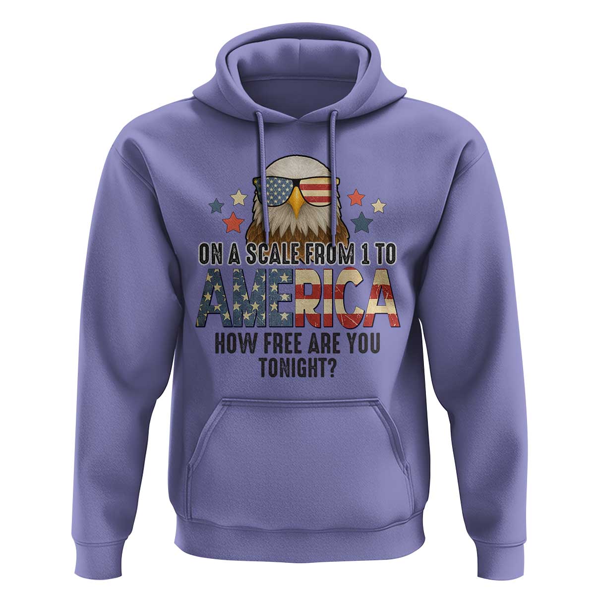 Patriotic Bald Eagle Hoodie How Free Are You Tonight 4th of July