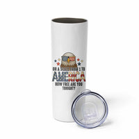 Patriotic Bald Eagle Skinny Tumbler How Free Are You Tonight 4th of July