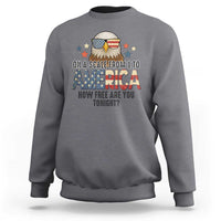 Patriotic Bald Eagle Sweatshirt How Free Are You Tonight 4th of July