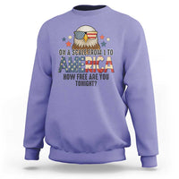 Patriotic Bald Eagle Sweatshirt How Free Are You Tonight 4th of July