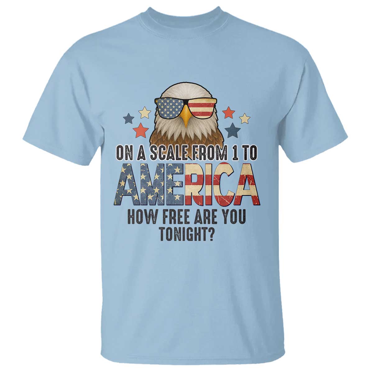 Patriotic Bald Eagle T Shirt How Free Are You Tonight 4th of July