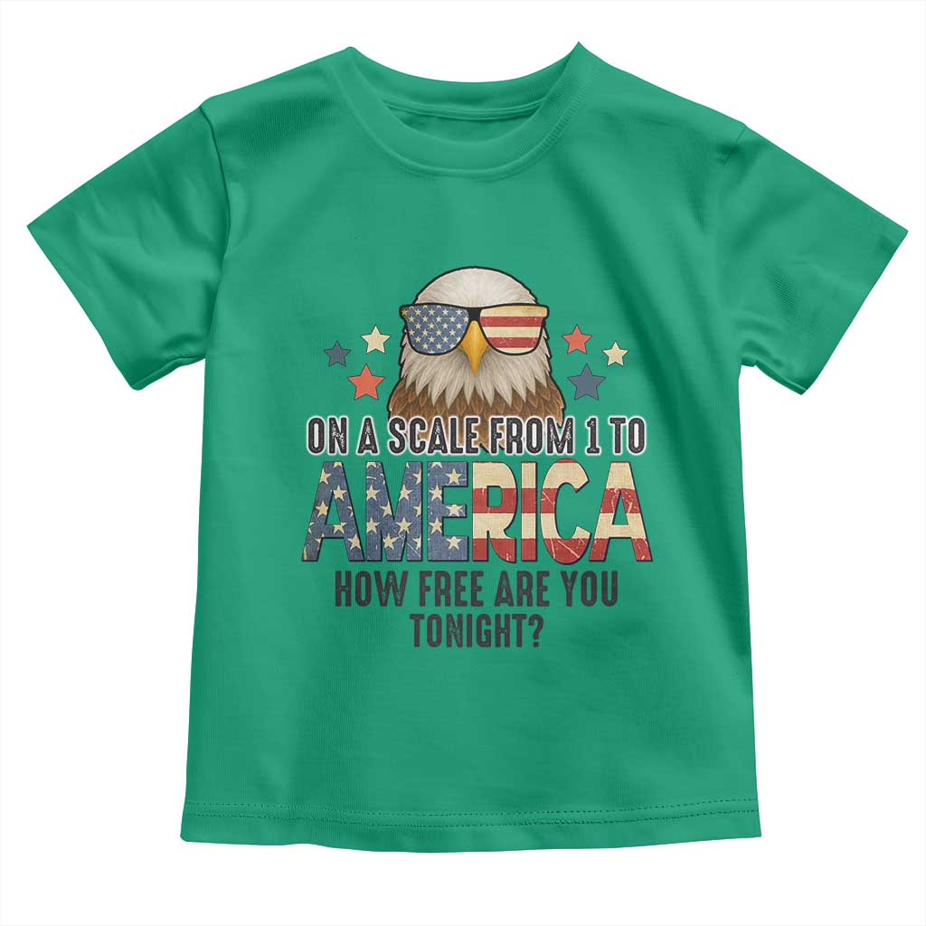 Patriotic Bald Eagle Toddler T Shirt How Free Are You Tonight 4th of July