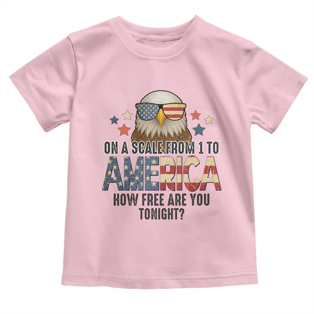 Patriotic Bald Eagle Toddler T Shirt How Free Are You Tonight 4th of July
