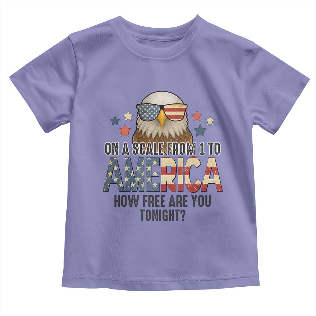Patriotic Bald Eagle Toddler T Shirt How Free Are You Tonight 4th of July