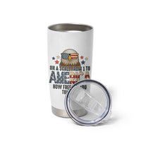 Patriotic Bald Eagle Tumbler Cup How Free Are You Tonight 4th of July