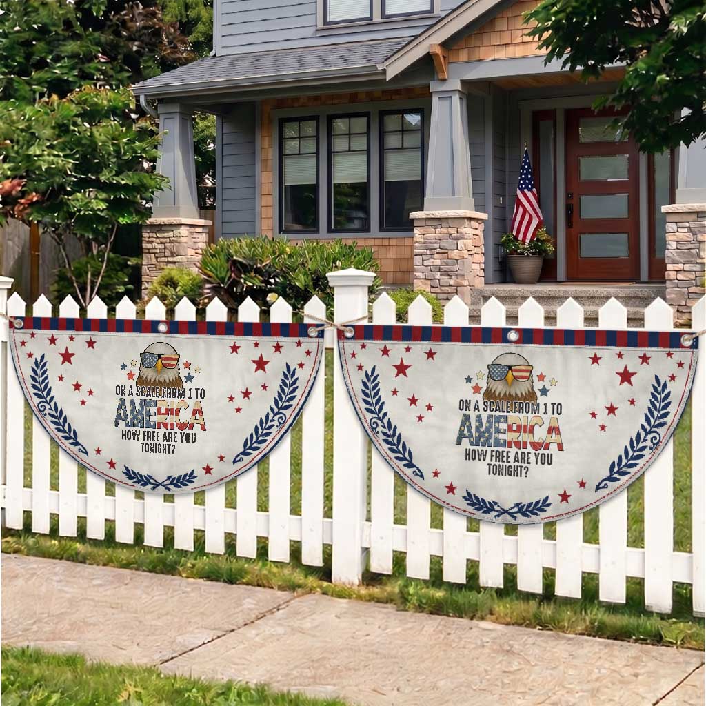 American Bald Eagle Patriotic Fan Flag How Free Are You Tonight 4th of July