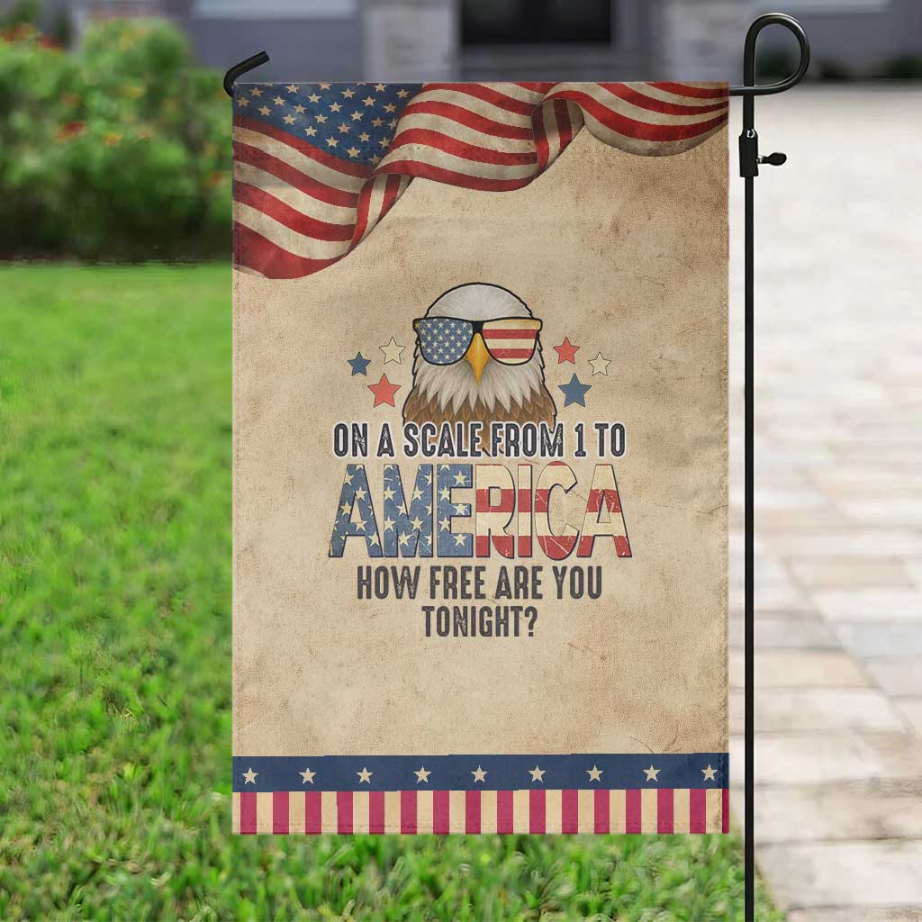 Patriotic Bald Eagle Garden Flag How Free Are You Tonight 4th of July