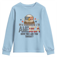 Patriotic Bald Eagle Youth Sweatshirt How Free Are You Tonight 4th of July