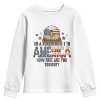 Patriotic Bald Eagle Youth Sweatshirt How Free Are You Tonight 4th of July