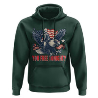 George Washington Rides Bald Eagle Hoodie You Free Tonight Patriotic 4th of July