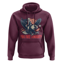 George Washington Rides Bald Eagle Hoodie You Free Tonight Patriotic 4th of July