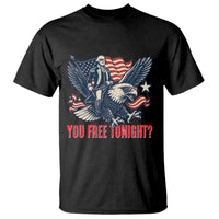 George Washington Rides Bald Eagle T Shirt You Free Tonight Patriotic 4th of July