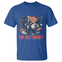 George Washington Rides Bald Eagle T Shirt You Free Tonight Patriotic 4th of July