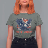 George Washington Rides Bald Eagle T Shirt For Women You Free Tonight Patriotic 4th of July