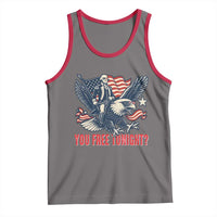 George Washington Rides Bald Eagle Tank Top You Free Tonight Patriotic 4th of July