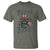 Funny Raccoon Patriotic T Shirt Feral But Free 4th Of July American Flag
