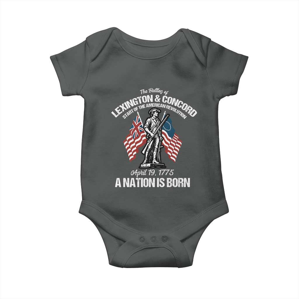 Battle of Lexington and Concord Baby Onesie American Revolution April 19 1775 Patriotic