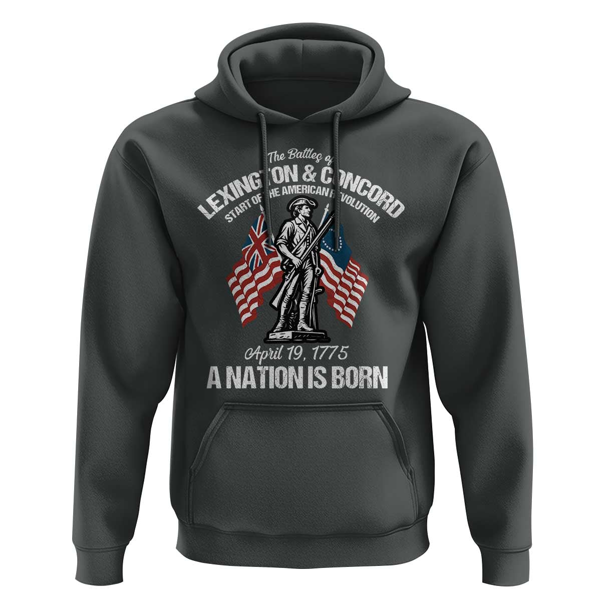Battle of Lexington and Concord Hoodie American Revolution April 19 1775 Patriotic