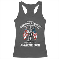 Battle of Lexington and Concord Racerback Tank Top American Revolution April 19 1775 Patriotic