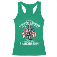 Battle of Lexington and Concord Racerback Tank Top American Revolution April 19 1775 Patriotic